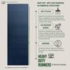 RugStylesOnline Tough Collection Custom Size Roll Runner Blue 27 in or 36 in Wide x Your Length Choice Slip Resistant Rubber Back Area Rugs and Runners (Blue, 36 in x 10 ft) view 2
