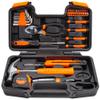 CARTMAN 39-Piece Household Tool Set, Orange Hand Kit With Storage Case view 1