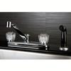 Kingston FB112 Two-Handle 8" Centerset Kitchen Faucet, Polished Chrome view 2