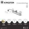 Kingston Brass FB111 7-5/8-Inch in Spout Reach Americana 8-Inch Kitchen Faucet Without Sprayer, Polished Chrome view 3
