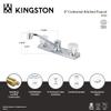 Kingston Brass FB121 7-11/16-Inch Spout Reach Columbia 8-Inch Kitchen Faucet Without Sprayer, Polished Chrome view 3