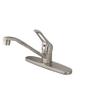 Kingston Brass FB562SN 8-Inch in Spout Reach Wyndham 8-Inch Centerset Kitchen Faucet with Black Sprayer, Brushed Nickel view 1