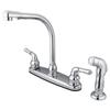 Kingston FB751SP Two-Handle 8" Centerset Kitchen Faucet, Polished Chrome view 1