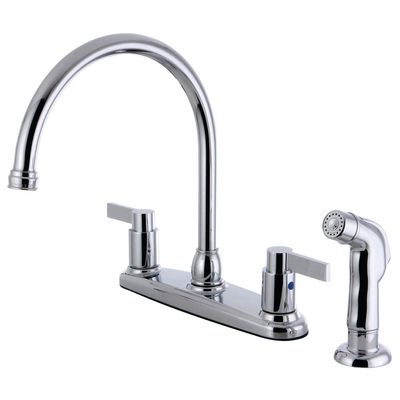 Kingston FB2791NDLSP 8" Centerset Kitchen Faucet, Polished Chrome