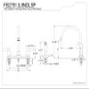 Kingston FB2791NDLSP 8" Centerset Kitchen Faucet, Polished Chrome view 2