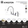Kingston FB2791NDLSP 8" Centerset Kitchen Faucet, Polished Chrome view 3