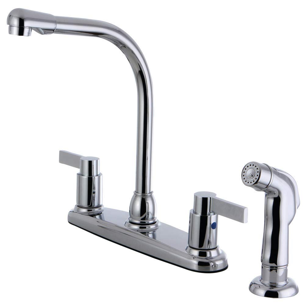 Kingston FB2751NDLSP 8" Centerset Kitchen Faucet, Polished Chrome