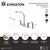 Kingston FB2751NDLSP 8" Centerset Kitchen Faucet, Polished Chrome view 3