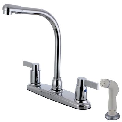 Kingston FB2751NDL Two-Handle 8" Centerset Kitchen Faucet, Polished Chrome