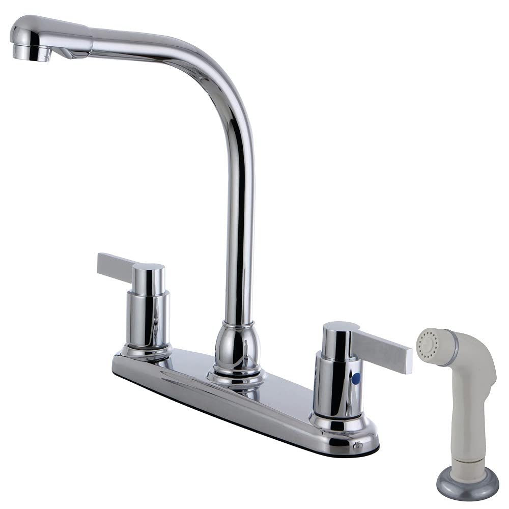Kingston FB2751NDL Two-Handle 8" Centerset Kitchen Faucet, Polished Chrome