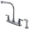 Kingston FB2751NDL Two-Handle 8" Centerset Kitchen Faucet, Polished Chrome view 1