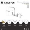 Kingston FB2751NDL Two-Handle 8" Centerset Kitchen Faucet, Polished Chrome view 3