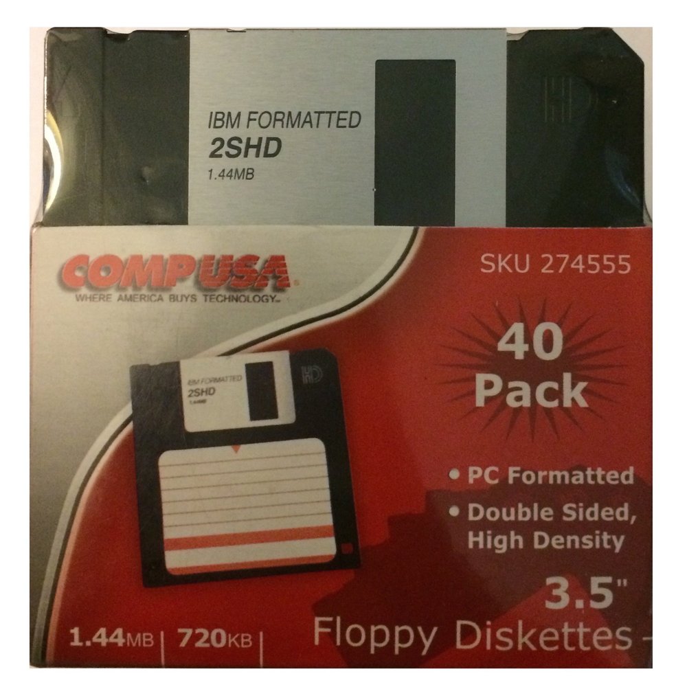 Floppy Diskettes 3.5" 1.44mb 720kb 40 Pack