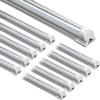 Barrina LED Shop Lights, 8FT 72W 10000LM 5000K, Daylight White, V Shape, Clear Cover, High Output, Linkable, T8 LED Tube Light, for Garage 8 Foot with Plug (Pack of 10) view 1