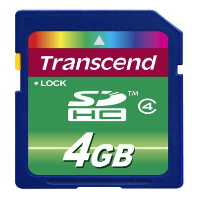 Transcend SDHC Memory Card 4GB Secure Digital High Capacity (SDHC) Memory Card
