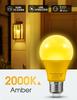 L LOHAS LED 40W Equivalent A19 Amber Porch Light Bulbs, 6W Dusk to Dawn view 2