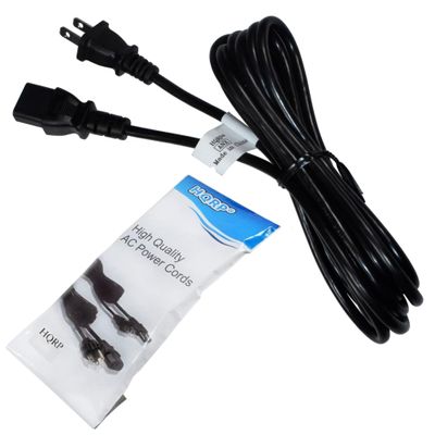 HQRP 10ft AC Power Cord Compatible with Denon AVR-985 AVR-987 AVR-988 AVR-989 AVR-990 AVR-991 AV Surround Receiver Mains Cable, UL Listed