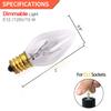 Betus [Original Replacement Long Lasting 15 Watt Dimmable E12 Socket Incandescent Candelabra Salt Lamp Bulb - Value Pack of 6(Warm Light) view 3