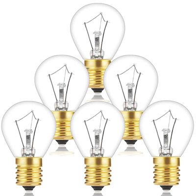 Lava Lamp Bulb 25 Watt, E17 Intermediate Base 6 Packs The Lava Original Replacement Bulb for 14.5-Inch Lava Lamp, Soft Warm White Glow, Long Life, High Temp Resistance, High-Output Heat S11 Bulb