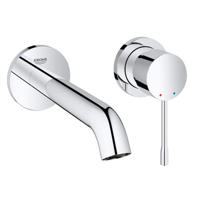 GROHE 19967001 Essence Wall-Mounted 2-Hole Basin Tap, Final Assembly Set, (Concealed Body not Included)