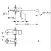 GROHE 19967001 Essence Wall-Mounted 2-Hole Basin Tap, Final Assembly Set, (Concealed Body not Included) view 2