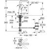 GROHE 32628001 Essence Basin Tap with Pop-Up Waste Set, High Spout view 3