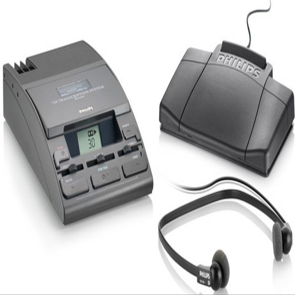 Philips LFH072052 720-T Desktop Analog Mini Cassette Transcriber Dictation System w/Foot Control