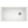 BLANCO, White 441767 DIAMOND SILGRANIT Super Single Undermount Kitchen Sink, 33.5" X 18.5" view 1