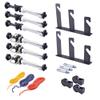 NEEWER Photography 3 Roller Wall Mounting Manual Background Support System with 2 x Tri Fold Hook, 6 x Expand Bar, 3 x Chain, Load Capacity per Roller: 22lb/10kg view 1