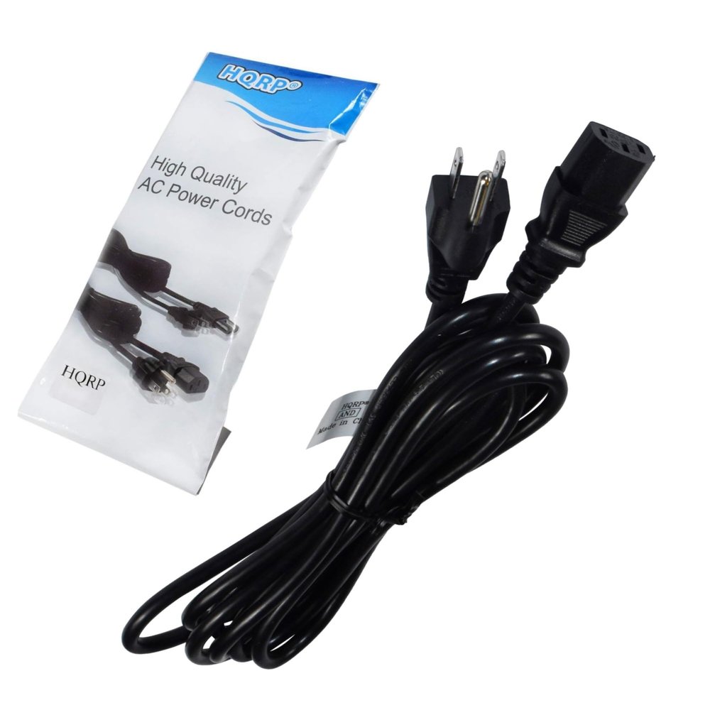 HQRP 10ft AC Power Cord fits Roland Fantom-XR, Fantom X6 X7 X8, V-Synth, Fantom-S, Fantom-S88 Synthesizer Keyboard Mains Cable, UL Listed
