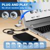 Floppy Disk Reader, 3.5 inch 1.44mb External USB Type A/C Floppy Disk Drive for PC, Laptop and Desktop Compatible with Windows 11/10/8/7/2000/XP, Not Compatible With Mac and Chrome, Black view 4