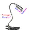 LUMINTURS(TM 3W LED Clamp Clip Lamp with Plug ON/Off Button Office Study Room Bedroom Book Light Gooseneck Flexible Pipe view 2