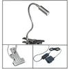 LUMINTURS(TM 3W LED Clamp Clip Lamp with Plug ON/Off Button Office Study Room Bedroom Book Light Gooseneck Flexible Pipe view 4