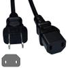 HQRP 10ft AC Power Cord Compatible with Sony Bravia KDL-40Z5100 KDL-42V4100 KDL-46EX400 KDL-46EX401 KDL-52VL150 HDTV TV LCD LED Plasma Mains Cable, UL Listed view 2