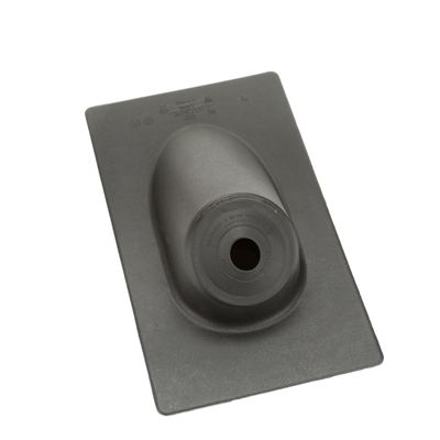 Oatey 11930 High-Rise Thermoplastic All-Flash No-Calk Roof Flashing, 11" x 19" Base, 1.5" to 3" Pipe Diameter
