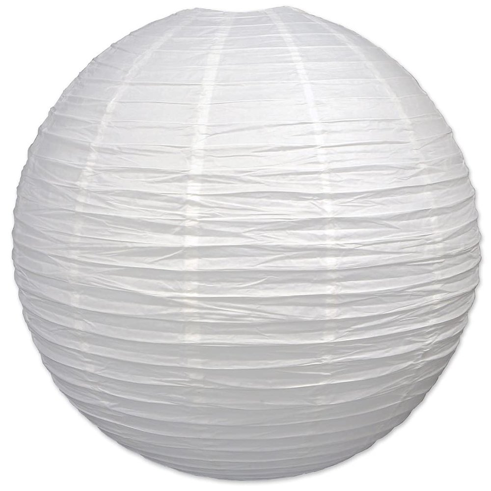 Beistle White Jumbo Paper Lantern Hanging Decoration for Weddings, Bridal Showers, Graduation Parties
