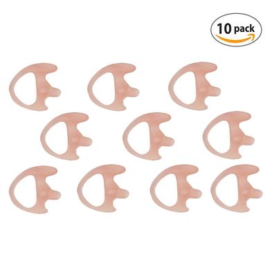 10 Left Medium Flesh Flexible SEMI Custom Ear Mold Insert Rubber Gel EARPIECE Police Patrol Duty Gear