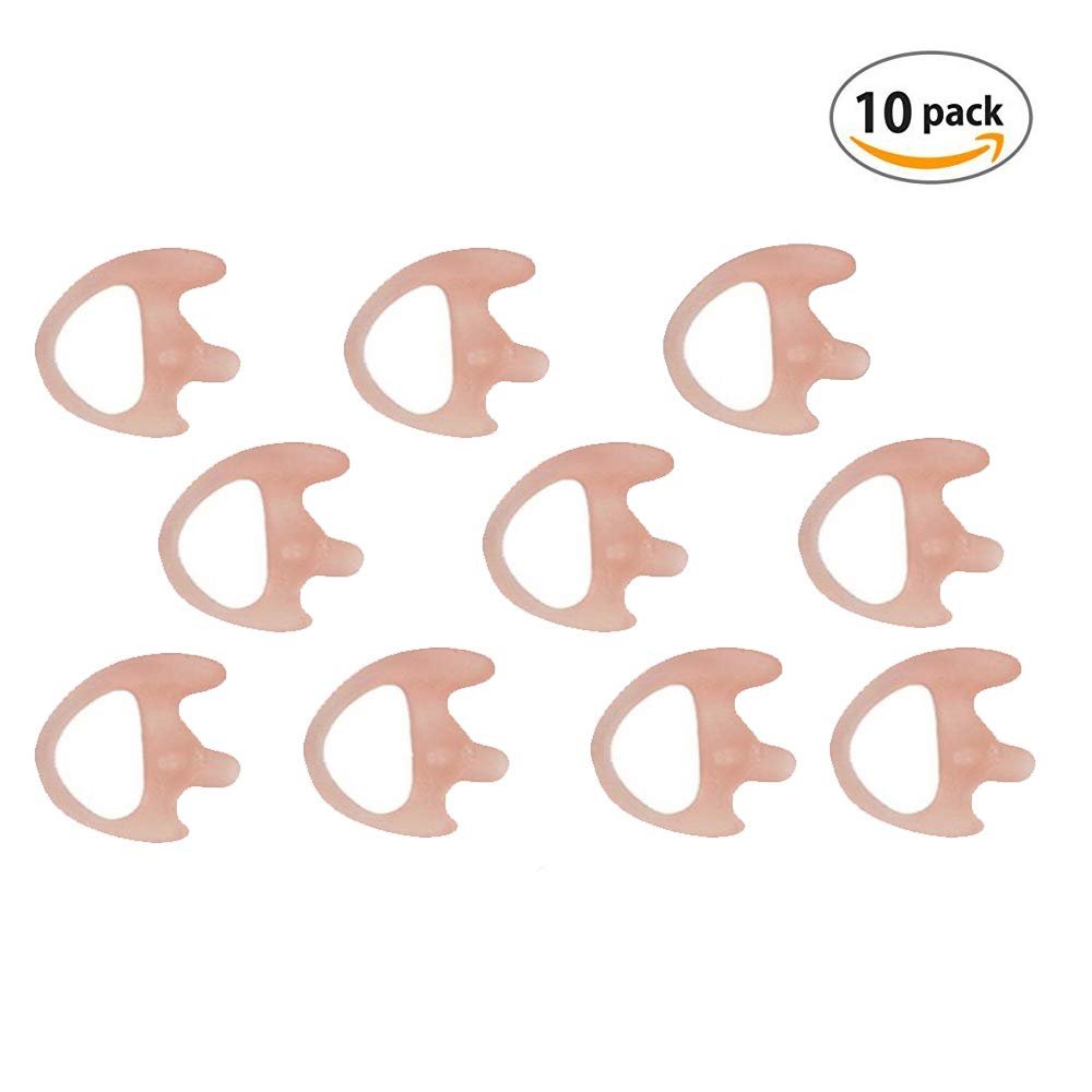 10 Left Medium Flesh Flexible SEMI Custom Ear Mold Insert Rubber Gel EARPIECE Police Patrol Duty Gear
