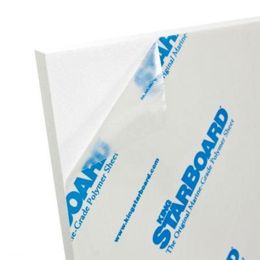 KING STARBOARD White 24" x 48" x 1/2" HDPE Construction Sheet