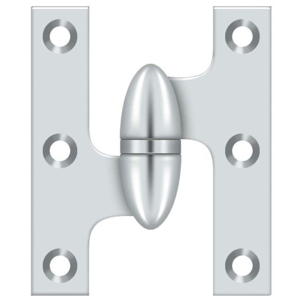 Deltana OK2520U26-L Solid Brass 2 1/2-Inch x 2-Inch Olive Knuckle Hinge