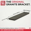 Solid Heavy Duty Knee Wall Hidden Countertop Support Bracket, 1 Count, 16 inch, DIY Projects, Made with American Steel by The Original Granite Bracket. DIY Kitchens, Weather-Resistant Brackets view 2