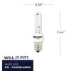 Bulbrite KX60CL/E12 60-Watt Dimmable KX-2000 Krypton/Xenon T3, Candelabra Base, Clear [6 Pack] view 2