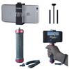 RETICAM Smartphone Tripod Mount with Hand Grip - All Metal Heavy-Duty Hand Held Stabilizer and Tripod Mount for Smart Phones and Cameras - HG30, Aluminum, Red view 1