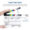 NEEWER Acrylic Film Movie Directors Clapper Board Kit, 12"x10" Plastic Movie Theater Cut Action Scene Clapboard with a Magnetic Eraser, 2 Water Based Pens, a Cleaning Cloth & L Shaped Hex Key (White) view 2