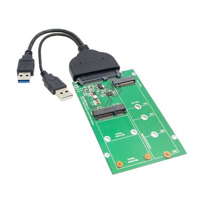 Chenyang 2 in 1 Mini SATA mSATA SSD & NGFF to 2.5" SATA III Hard Disk PCB Converter Adapter With USB 3.0 Data Cable