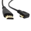 cablecc Right Angled 90 Degree Micro HDMI to HDMI Male HDTV Cable 50cm for Cell Phone & Tablet view 4