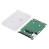 Cablecc mSATA Mini PCI-E SATA SSD to 2.5 inch IDE 44pin Notebook Laptop Hard Disk case Enclosure White view 3