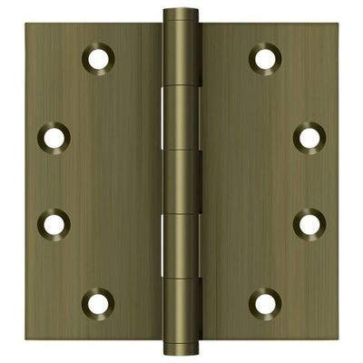 Deltana DSB455 Solid Brass 4 1/2-Inch x 4 1/2-Inch Square Hinge
