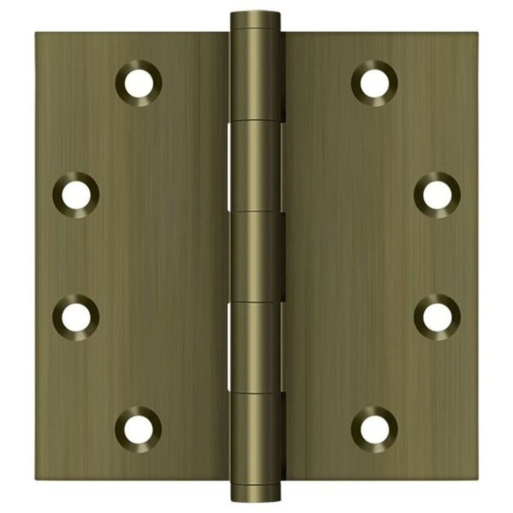 Deltana DSB455 Solid Brass 4 1/2-Inch x 4 1/2-Inch Square Hinge