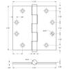 Deltana DSB455 Solid Brass 4 1/2-Inch x 4 1/2-Inch Square Hinge view 2